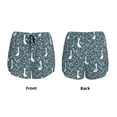 thumbnail image 3 of Pofeuu Goose with meadow flowers Print Women's Athletic Shorts Running Workout Shorts Tummy Control Quick Dry Gym Shorts with Pockets Double layer sports shorts-Large, 3 of 7