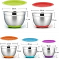 thumbnail image 2 of Ensemble de 5 Couvercles Hermétiques, Bols à Mélanger en Acier Inoxydable avec Fond Antidérapant, Acier Durable pour une Performance Durable, Design Emboîtable pour un Rangement Peu Encombrant, Multicolore, Facile, 2 of 5
