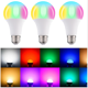 thumbnail image 2 of Bombillas LED a todo color (un grupo de 3), bombilla LED regulable RGBW de 7 W E27 Luz ambiental con control remoto con funciones de temporizador, 7 niveles de brillo para el hogar/decoración/bar/fie JAMW Sencillez, 2 of 5
