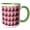 Green/White, variant on 3drose, Mid-century Pink Kitsch Op Art Christmas Tree Pattern, 11oz Two-tone Green Mug