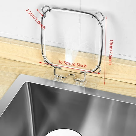 

MATHOWAL Sink Filter Drain Rack Collapsible Sink Filter Rack Corner Sink Strainers for Kitchen Sink