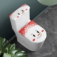 thumbnail image 2 of HELLHERO Toilet Covers Set Snowman 2 Piece Set Elastic Edge for Bathroom Home Comfort Universal Toilet Lid Covers Set, 2 of 8