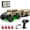Yellow, variant on 1:64 Scale Mini RC Crawler Truck with Trailer, Full Proportional Remote Control Off-Road Car with LED Light, 4WD Rock Crawler Toy Vehicle with Accessories, Kids Hobby Model Car Gift