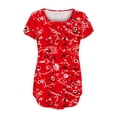 thumbnail image 5 of Fesfesfes Womans Shirts Women Fashion Casual Printing Shirts Short Sleeve Loose Tee Tops V Neck Blouse Womens Spring Tops L(US:8), 5 of 5