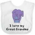 thumbnail image 3 of Inktastic I Love My Great Grandma Elephant Boys Baby Bib, 3 of 4
