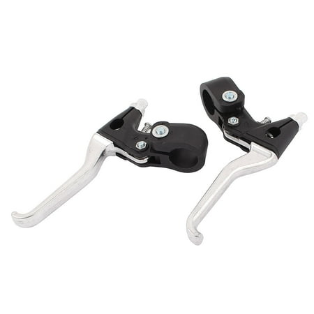 Brake Lever Grips - Aluminum Silver Tone Grip Bike Cycling Speed Control Brake Levers Pair