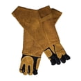 thumbnail image 1 of S SERENABLE Animal Handling Gloves Comfort Reinforced Padding for Grooming Training Bird 55cm yellow black, 1 of 9