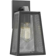 RADIANCE Goods Industrial 1 Light Textured Black Outdoor Wall Sconce 12" Tall