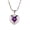 Purple, variant on 925 Sterling Silver Necklace Eternal Heart Necklace Bestie Rose Heart Pendant Clavicle Chain Choker