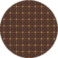 thumbnail image 1 of Ahgly Company Machine Washable Indoor Round Transitional Sienna Brown Area Rugs, 4' Round, 1 of 7