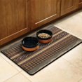 thumbnail image 3 of Boho Retro Floral Pet Feeding Mat-Abstract Art Pattern Absorbent Pet Placemat for Food and Water Bowl, with Waterproof Rubber Backing, Quick Dry Water Dispenser Mat for Dog and Cat (17"x30"), 3 of 7