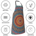thumbnail image 5 of Kdxio Mandala Apron with Pockets Adjustable Kitchen Aprons for Men Women Waterproof Aprons for Cooking,Drawing,Crafting, Baking Household Cleaning, 5 of 8
