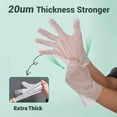 thumbnail image 3 of Compostable Food Gloves 100% Compost Disposable Food Grade for Kitchen Cooking Cleaning ASTM D6400 BPI Certified 100 Couts Large, 3 of 4