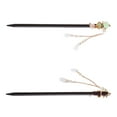 thumbnail image 4 of Unique Bargains 1 Pc Hair Chopstick Classic Flower Tassel Hair Hairpin Black Green White, 4 of 5