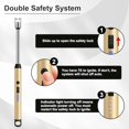 thumbnail image 5 of Upgraded 2 Pack Electric Candle Lighter with 360° Flexible Neck & Safety Lock, Windproof USB Rechargeable Flameless Arc Long Lighters for Grill, BBQ, Camping, Fireplace, Stove (Black & Gold), 5 of 8