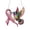 1 Pcs, variant on DAMAI Hummingbird Stained Glass Window Hanging - Breast Cancer Ornament Awareness Gifts for Women, Her - Pink Ribbon Wavy Hologram Ornament Window Decor - Christmas Tree Hanging