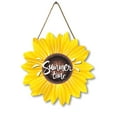 thumbnail image 5 of Sunflower Summer Time Wood Door Hanger 12 Inch Large Wooden Flower Sign Inspirational Wall Porch Art Summer Fall Front Door Wreath Hanging for Bedroom Living Room Indoor Outdoor Kitchen Home Decor, 5 of 5