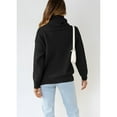 thumbnail image 4 of Womens Turtleneck Drop Shoulder Sweaters Chunky Knit Long Sleeve Oversized Pullover Jumper Tops, 4 of 5