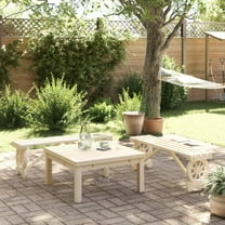 vidaXL Patio Footstools 2 pcs Solid Wood Fir