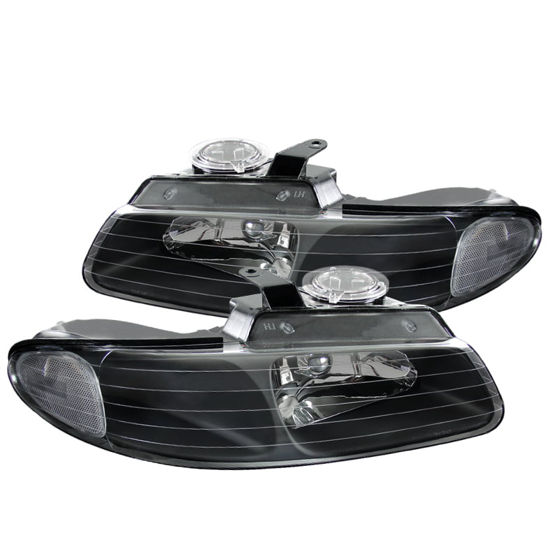 For 1996-2000 Caravan Town & Country Voyager Clear Headlights+8-LED Fog Lamps
