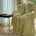 thumbnail image 2 of Shukii Throw Blanket Plush Thick Soft Blanket for Bedding Office nap Blanket Sofa Blanket Green100x150CM, 2 of 6