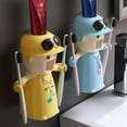thumbnail image 5 of Wall Mounted Children's Toothpaste Dispenser with Cup (Girls Version,yellow), 5 of 5