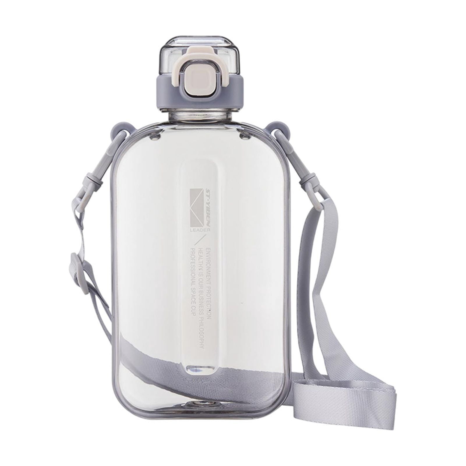 Flat Square Water Bottle 25 oz Portable Travel Water Bottles Reusable Sports Bottle with Leakproof Designed for Camping Fitness Outdoor
