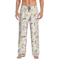 thumbnail image 2 of Kdxio Lavender Flowers Print Men's Sleep Pajama Pant Lounge Pants with Pockets, 2 of 8