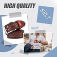thumbnail image 4 of relayinert Classy And Durable PU Belt For Men Wear-resistant And Fine Workmanship Coffee Red-Brown 125cm 1Set, 4 of 6