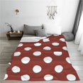 thumbnail image 5 of Bingfone Maroon And White Polka Dot Print Flannel Fleece Blanket Throw Blanket for Bed,Sofa,Couch,Travel,Camping(50"x40" ), 5 of 8