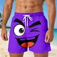 thumbnail image 2 of Men Cartoon Face Sport Shorts – 3D Funny Expression Print Athletic Shorts, Breathable Lightweight Workout Running Shorts Casual Gym Lounge Bottoms For Party Home Fitness, 2 of 4