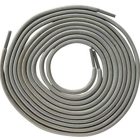 

B&Q 1 Pair Gray Heavy Duty Outdoor Hiking Round Work Boot Laces Shoelaces for Adults Men Women 4 6 8 10 12 Eyelets