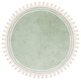thumbnail image 2 of Safavieh Easy Care Hepburn Solid Cotton Machine Washable Area Rug, Teal/Ivory, 3' x 3' Round, 2 of 9