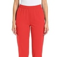 thumbnail image 5 of Feancey Womens Scrub Pants Tapered Leg Casual High Waisted Work Pants Solid Color Straight Leg Loose Workwear Trousers with Pockets Red XL, 5 of 5