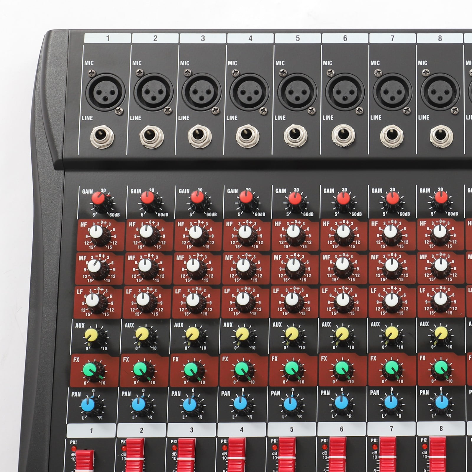 16-channel Audio Mixer Console, Professional DJ Audio Mixer, 16-Channel DJ Mixing Console for Home KTV, Music Recording, Webcasting, and More