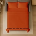 thumbnail image 5 of 4 Piece Sleeper Sofa Bed Sheet Set 100% Egyptian Cotton 800 Thread Count Queen Size Sleeper Sofa (60" x 74") Inch Fits Mattresses Up to 6" Drop - Burnt Orange Solid, 5 of 7