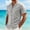Gray, variant on COSFO Blue Men's Button Down Shirts Short Sleeve Summer Faux Linen Shirt Loose Fit with Pocket Collared Beach Men's Shirts