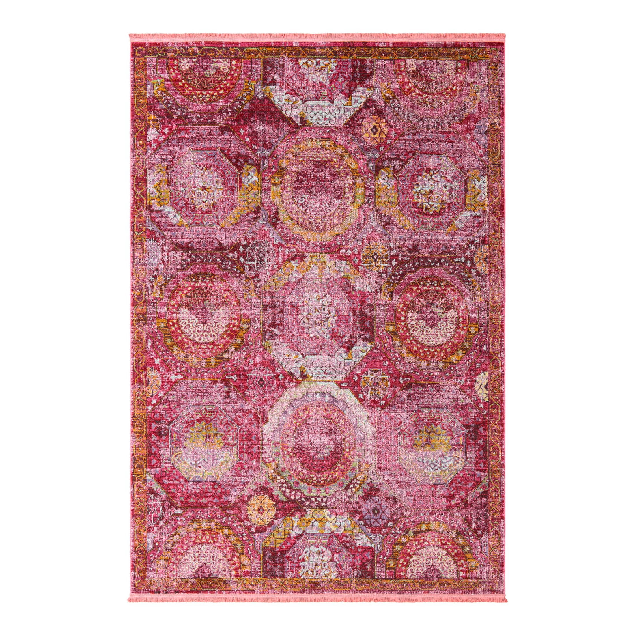 Unique Loom Baracoa Collection Area Rug - Coppelia (7' x 10' Rectangle Pink/Ivory)