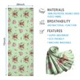 thumbnail image 2 of Green Highland Cow Flower Pattern Hot Yoga Mat Towel Non Slip for Hot Yoga - Quick-Drying Yoga Mat Cover with 4 Corner Pockets with Travel Bag - Hot Yoga Towel Non Slip 74"x26", 2 of 6