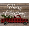 thumbnail image 2 of Allen, Kimberly 14x12 Gold Ornate Wood Framed with Double Matting Museum Art Print Titled - Merry Christmas Holiday Truck, 2 of 4
