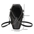 thumbnail image 2 of Bolso Mujer Crossbody Ataúd Forma PVC PU Bolso para Oficina Viajes Negro, 2 of 7