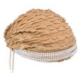 thumbnail image 1 of Diadema con borlas adornada con perlas, transpirable y de moda para mujeres, decoraciones diarias, productos musulmanesMarrón claro, 1 of 10