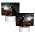 thumbnail image 2 of Haiem Pyramid Desert Cat Pattern Acrylic Night Light Gift with 3 Color ModesTouch-Sensitive LED Lamp Perfect Gift for Mother's Day, Birthday, or Christmas, 2 of 9