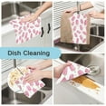 thumbnail image 2 of Yayeee 6 Pack Kitchen Dishcloths for Washing Dishes Soft Absorbent Microfiber Towels, Pink Popsicle Pattern, 2 of 9