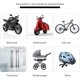 thumbnail image 4 of Candado de bicicleta de 120 cm con combinación numérica de 5 dígitos para bicicleta, vehículo eléctrico, motocicleta, maleta con ruedas, cerradura de puerta, color naranja, 4 of 5