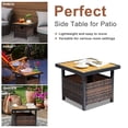 thumbnail image 4 of Rattan-Style Outdoor Side Table with Umbrella Holder  Storage - Po Garden End Table in Brown, 4 of 23