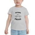 thumbnail image 2 of Future Police Funny Toddler T-Shirts for Boys Girls (Gray, 3T), 2 of 5