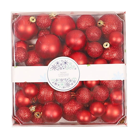 44 Pack Christmas Tree Ornaments - Glittering Shatterproof Hanging Balls for Holiday, Wedding & Party Decor, 44ct Plated Ball Ornaments Set for Festive Decorations