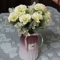 thumbnail image 2 of Artificial Flower Vase Arrangement For Home Decor – 11.8” Silk Floral Centerpiece For Living Room, Wedding, Or Gift, 2 of 4