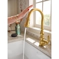 thumbnail image 3 of Moen S73004ev U By Moen Weymouth 1.5 GPM Single Hole Pull Down Kitchen Faucet - Gold, 3 of 8